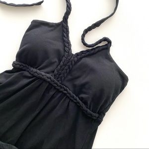 Braided halter maxi with built in bra